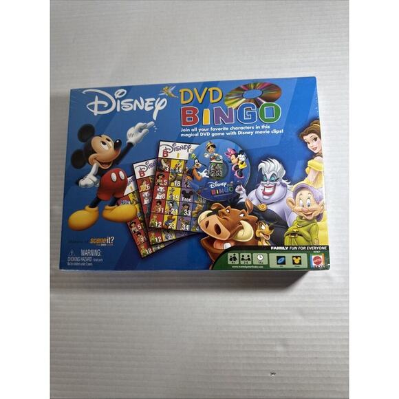 Disney DVD Bingo TV Game For Ages 4+ w/ Carrying Case - NEW SEALED Vintage 2005 - Picture 1 of 7